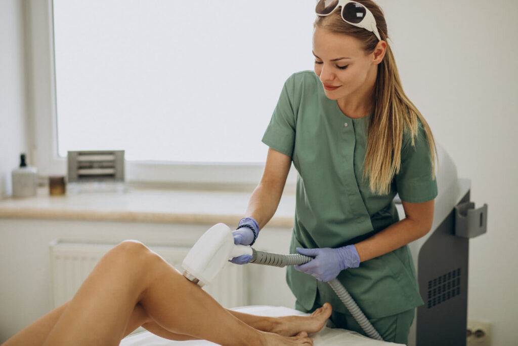 Depilação, terapia de remoção de cabelo